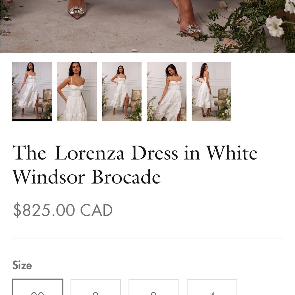 V. Chapman Lorenza Dress in White Windsor Brocade 
US size 8
Worn once - Picture 5 of 6
